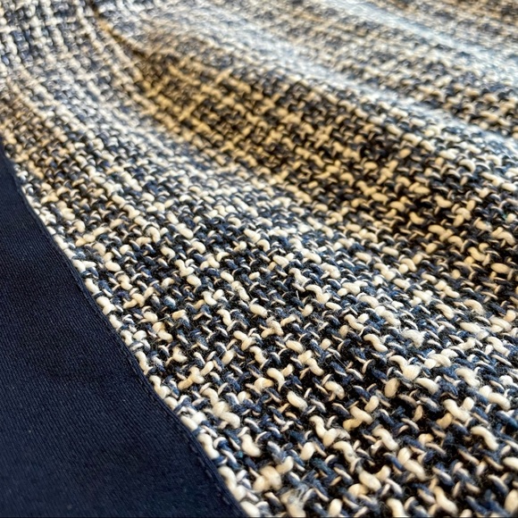 DEX Navy Blue and White Tweed Pencil Skirt - Picture 2 of 4